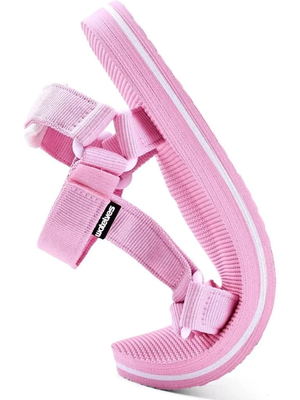 Women's Baby Pink Hiking Sandals with-Arch-Support Webbing-Outdoor Beach Water
